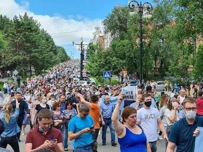 Акция в поддержку Сергея Фургала, Хабаровск, 11.07.2020. Фото: ТАСС